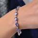 Tanzanite and Diamond Bracelet in Sterling Silver - Blue image