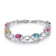 Multicolor Gemstone Bracelet With Sterling Silver And Diamonds - Silver image