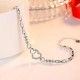 925 Sterling Silver Bracelet With Zircon Heart Charm - Silver image