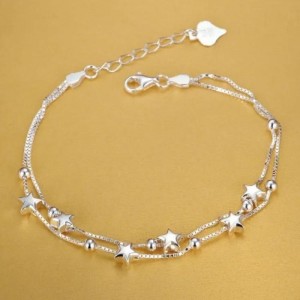925 Sterling Silver Beautiful Stars Bracelets For Women	