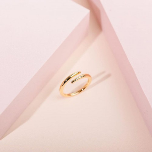 14k Gold Plated Open Twist Ring For Women image