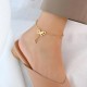 Gold Plated 18k Butterfly Anklet For Women image