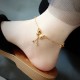 Gold Plated 18k Butterfly Anklet For Women image