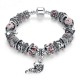 European Silver Charm Bracelets Fish Designed With Murano Beads image