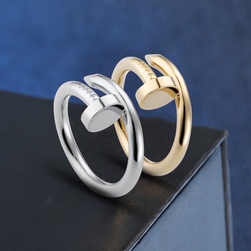 Nail Style Plain Casual Steel Ring For Women - Silver image