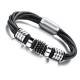 Men's Leather Bracelet with Magnetic Buckle image