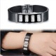 Crystal Bead Leather Bracelet For Men image