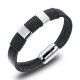 Stainless Steel Magnetic Leather Bracelet image