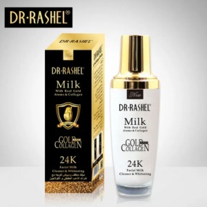 DR.RASHEL 24K Gold Atom Collagen Whitening Facial Milk Cleaner Makeup Remover 100ML 