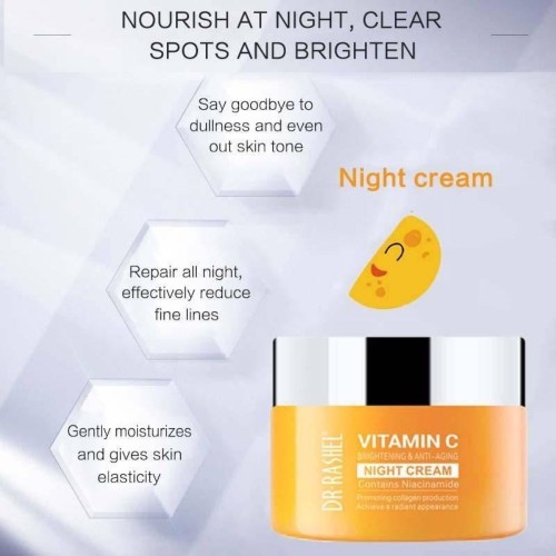 Dr.Rashel Vitamin C Night Cream For Anti Aging And Brightning - 50G image