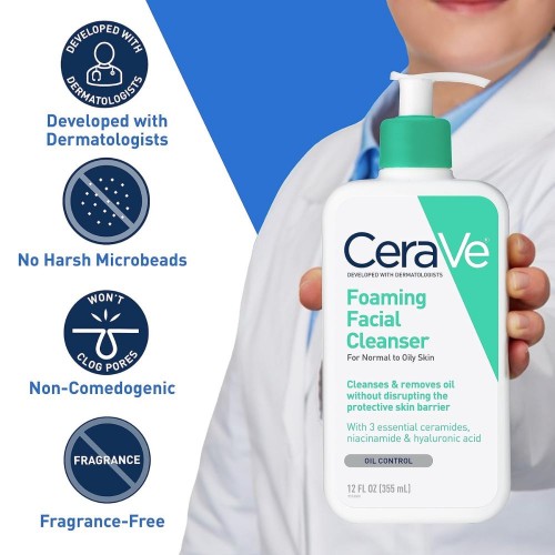 CeraVe Foaming Facial Cleanser, 16 oz image