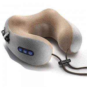 Rechargeable U Shaped Cervical Massage Pillow Neck Massager  With Vibration 