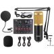 Device of Urban Infotech BM 800 Condenser Microphone All Set with V8 Sound Card Recording Studio Equipment Full Set  image