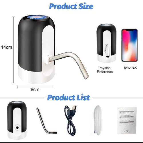 Water Bottle Pump 5 Gallon Water Dispenser Portable Electric Water Pump Usb Charging, Dispenser Pump image