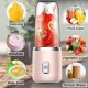  USB Rechargeable Fruit Juicer With 6 Blades Personal Blenders With Sport Lid For Home Travel image