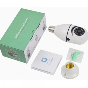 Wireless IP Camera WiFi 1080P Panoramic Lamp PTZ Home Security CCTV 360 Degree Light Bulb Camera