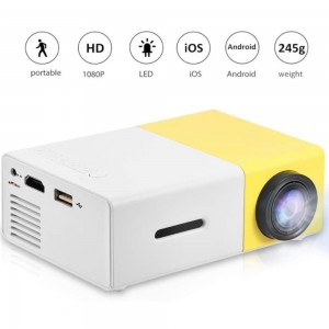 Mini LED Projector 480 x 272 Pixels Support 1080P HDMI USB Audio Portable Home Video Player