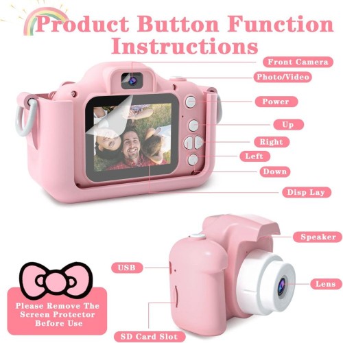  Kids Camera Toys for 3 4 5 6 7 8 9 10 11 12 Years Old Boys/Girls, Kids Digital Camera for Toddler with Video, Birthday Festival for Kids image