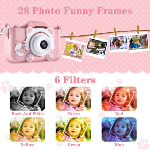  Kids Camera Toys for 3 4 5 6 7 8 9 10 11 12 Years Old Boys/Girls, Kids Digital Camera for Toddler with Video, Birthday Festival for Kids image