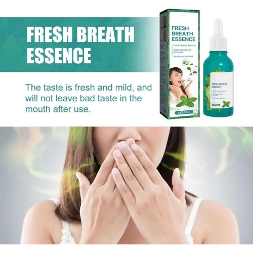 Breath Freshener Serum For Adults Bad Breath Treatment Serum Freshening Drops Mint Flavour 30ml image