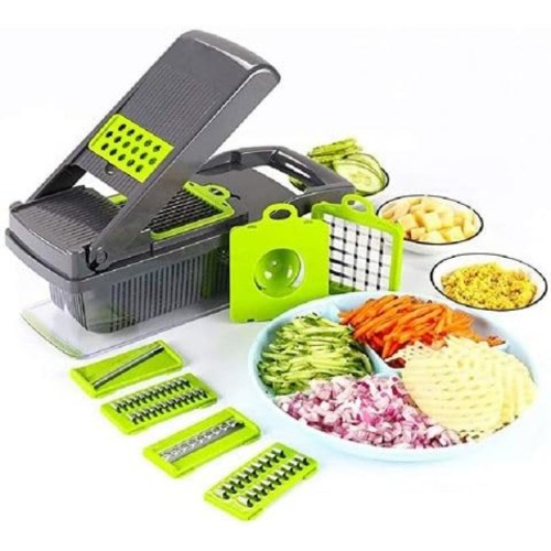 Multifunctional Vegetable Chopper with Draining Basket and Grater image