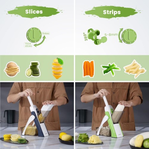 SupMaKin Upright Mandoline Slicer For Vegetables And Potatoes With Adjustable Thickness image