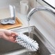 2-in-1 Kitchen Dish Washing Brush With Suction Cup Stand Ideal For Cleaning Glassware And Bottles image