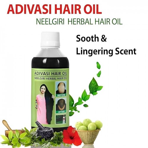 ADIVASI JEEVA Herbal Hair Oil Bottle