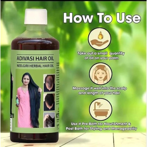 ADIVASI JEEVA Herbal Hair Oil Bottle