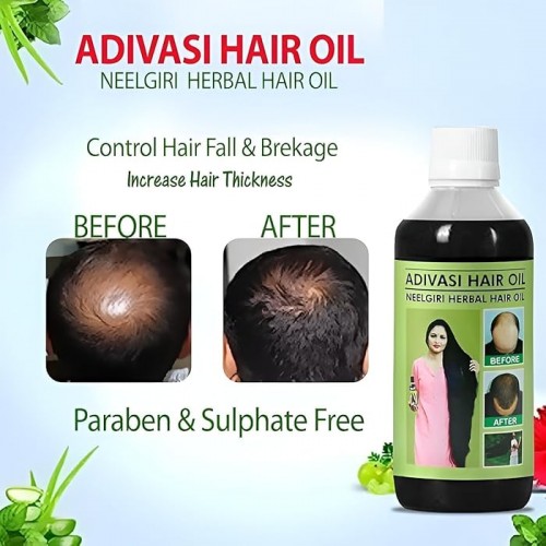 ADIVASI JEEVA Herbal Hair Oil Bottle