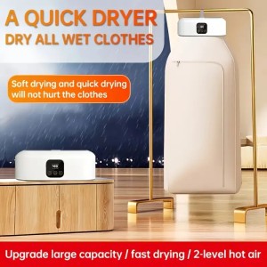 Compact Portable Clothes Dryer with Timer - Mini Folding Design, Space-Saving for Travel & Apartments, Energy-Efficient.