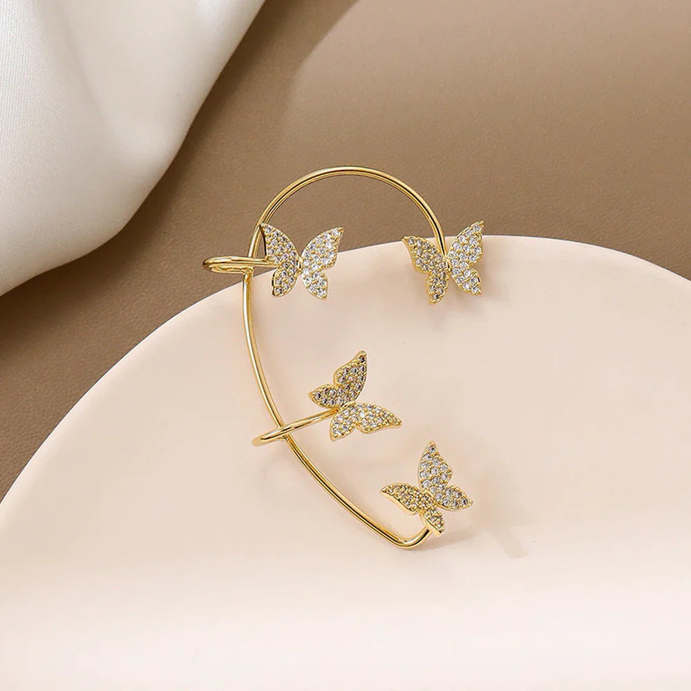 Butterfly Ear Clips Without Piercing for Women |image