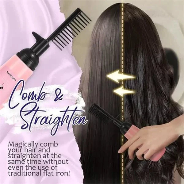 Unisex Comb and Cream Hair Straightener - Effortless Hair Styling for All image