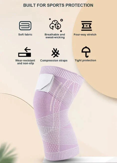 KneeGuard™ - Best Knee Compression Sleeves for Support and Comfort Pink image