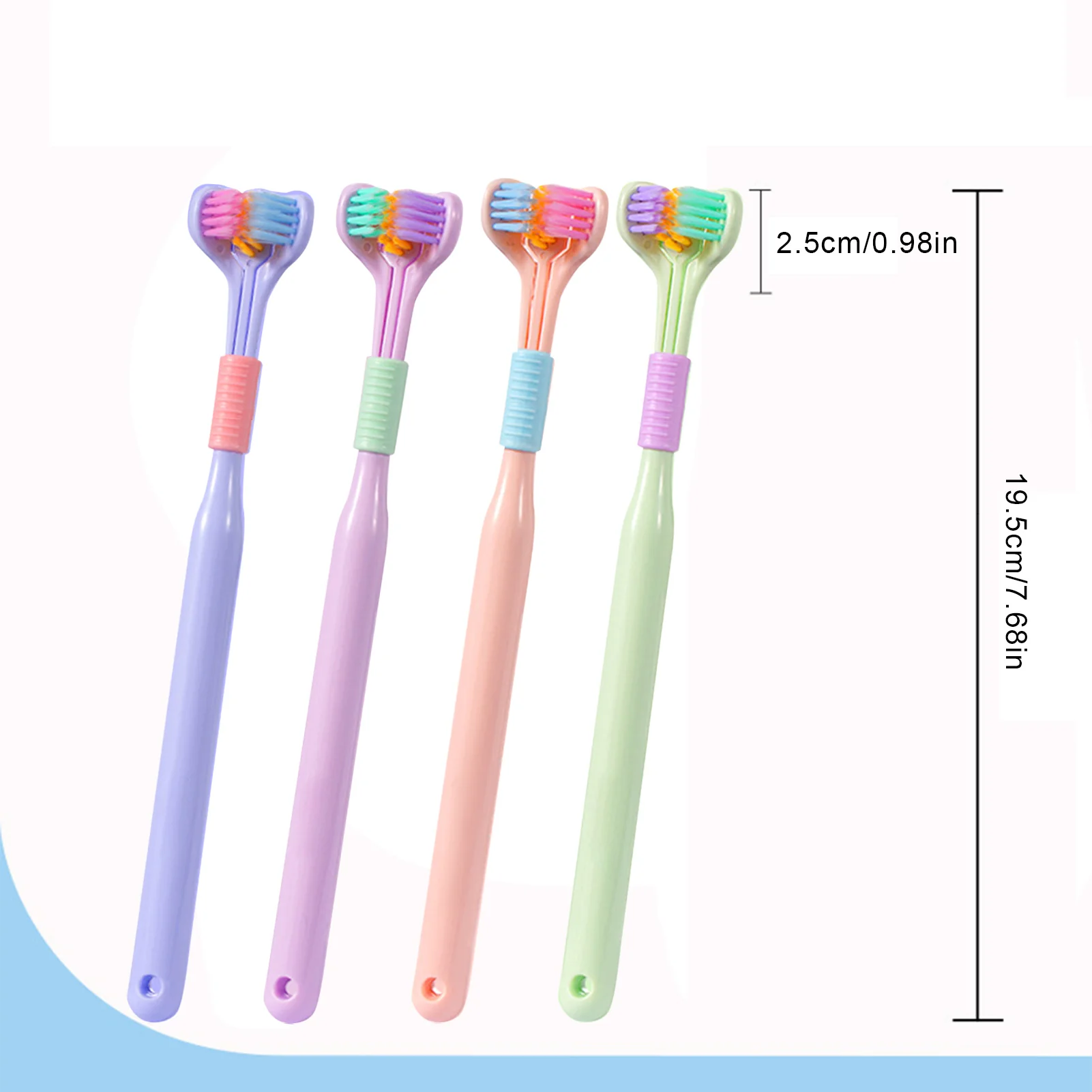 3-Sided Manual Deep Oral Care Portable Toothbrushes image