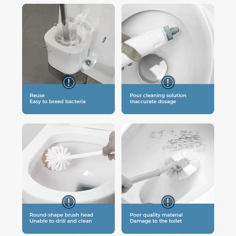 Disposable Toilet Brush Holder Set with Toilet Brush Refills image